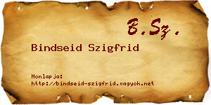 Bindseid Szigfrid névjegykártya